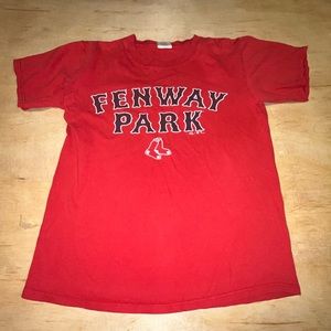 Majestic Fenway Park 100% cotton men’s short sleeve red tee shirt size medium